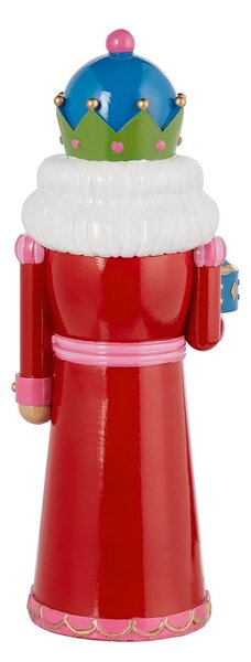 X-MAS dekor figura király piros 20 cm