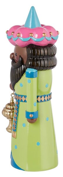 X-MAS dekor figura király zöld 20 cm