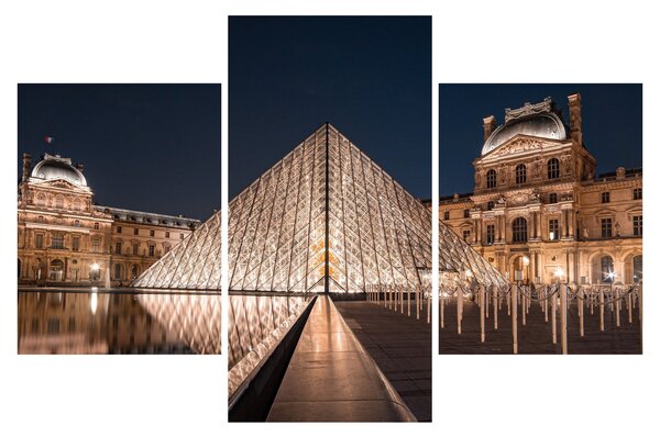 Kép - Louvre éjjel (90x60 cm)