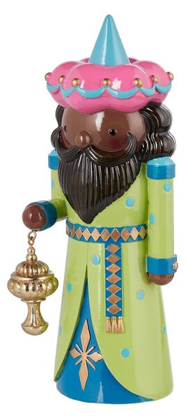X-MAS dekor figura király zöld 20 cm