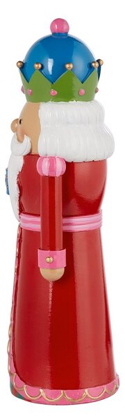 X-MAS dekor figura király piros 20 cm