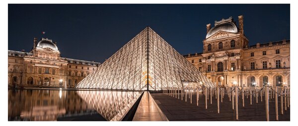 Kép - Louvre éjjel (120x50 cm)