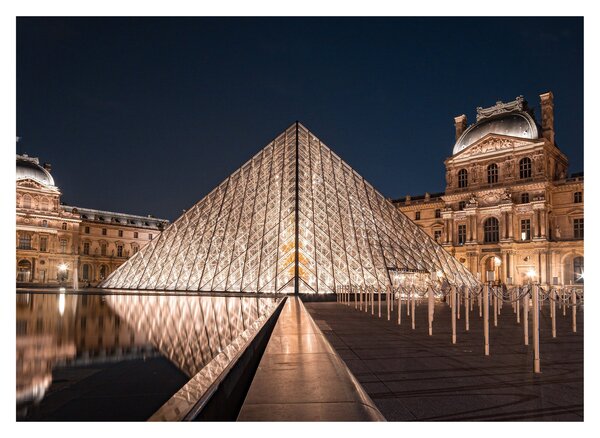 Kép - Louvre éjjel (70x50 cm)