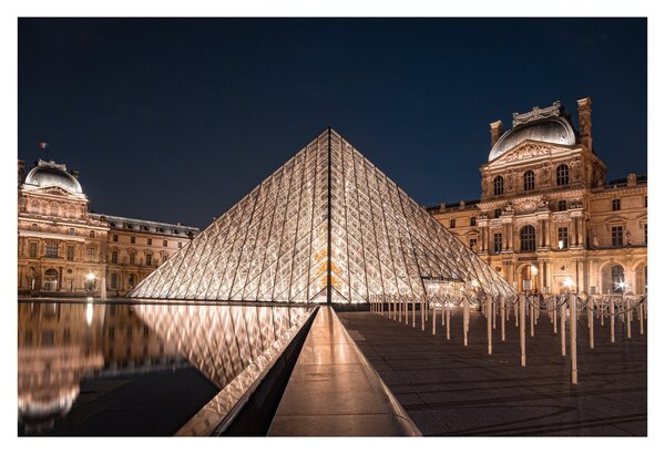 Kép - Louvre éjjel (90x60 cm)