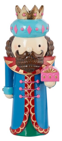 X-MAS dekor figura király kék 20 cm
