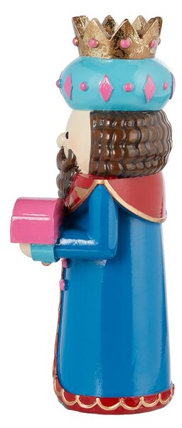 X-MAS dekor figura király kék 20 cm