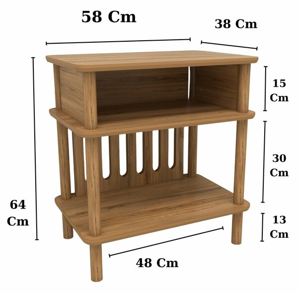 Hanah Home Side Table Oak Bella