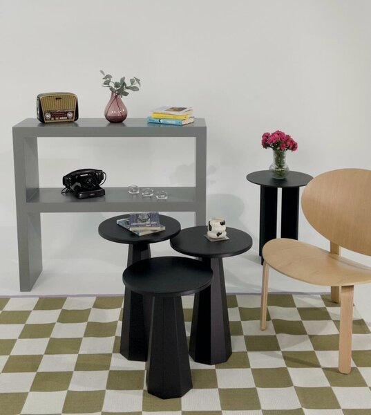 Hanah Home Lilyum fekete lerakóasztal szett (57 + 52 + 47) - Fekete