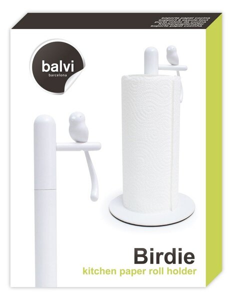 Fehér papírtörlő tartó ø 16 cm Birdie – Balvi