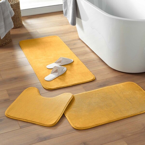 Sárga fürdőszobai kilépő 50x120 cm Vitamine – douceur d'intérieur