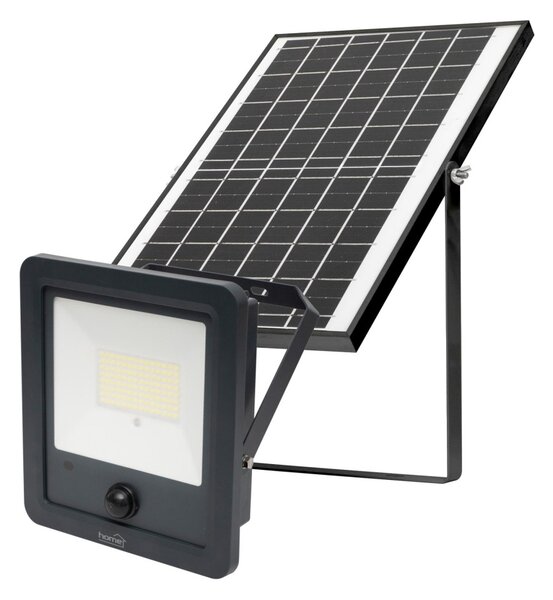 HOME FLP1800SOLAR napelemes LED reflektor, 112 db SMD LED, 1800lm, mozgásérzékelő, IP65 védettség, szolárpanel, távirányítható