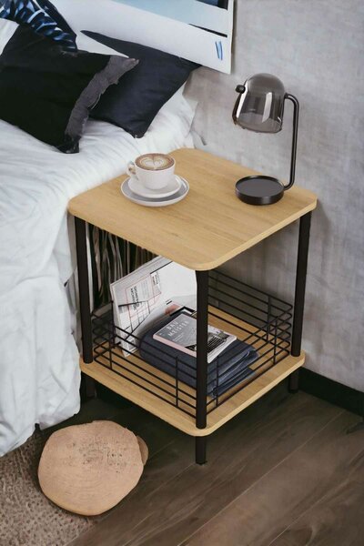 Hanah Home Side Table Sapphire Oak Hsck-02