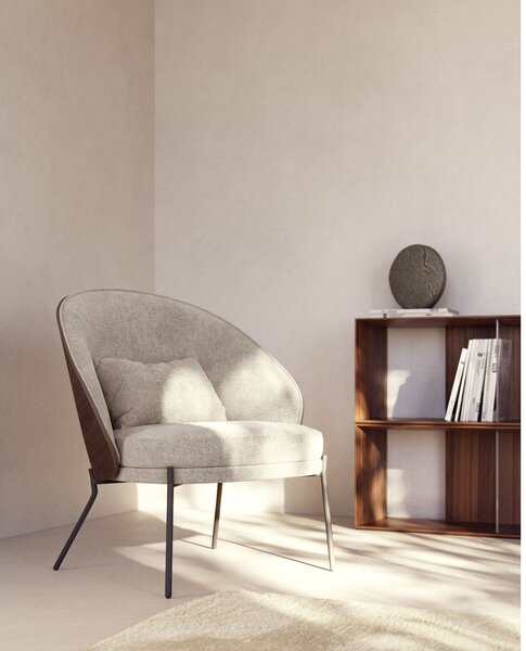 Világosbarna fotel Eamy – Kave Home