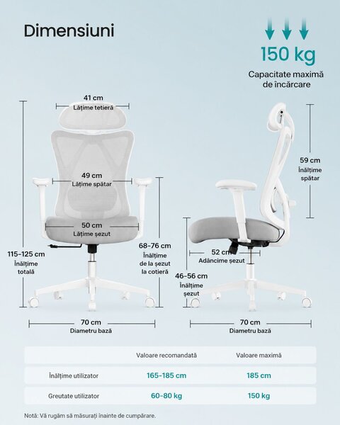 SONGMICS Ergonomikus irodai szék hálós háttámlával, karfával és fém talppal, szürke