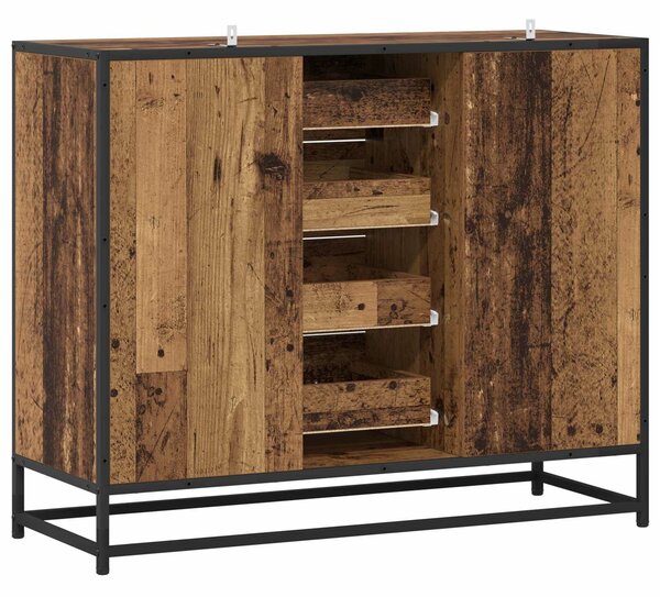 VidaXL Széf Antik Fa 92 x 35 x 76 cm Szerelt Fa