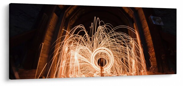 Kép - Fényes show a síneken (120x50 cm)