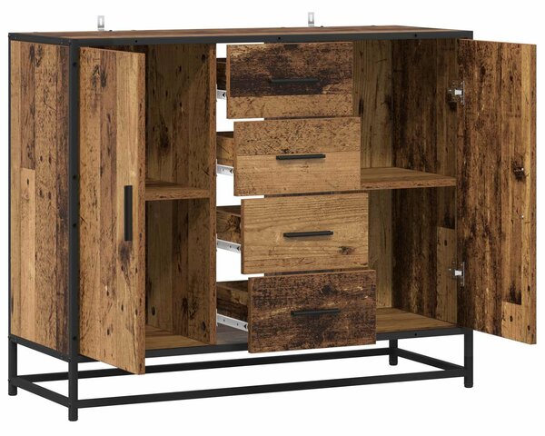 VidaXL Széf Antik Fa 92 x 35 x 76 cm Szerelt Fa