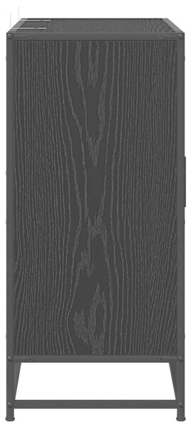 VidaXL Széf Fekete Tölgy 92 x 35 x 76 cm Szerelt Fa