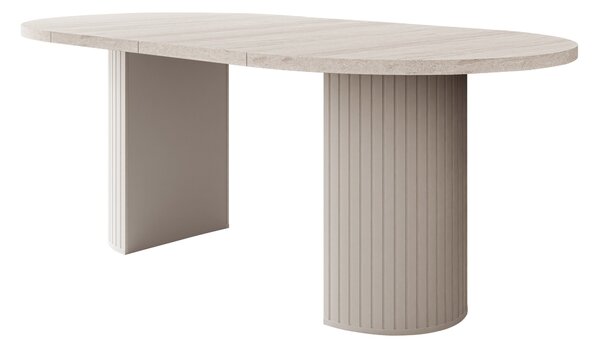 Asztal Cupedo, 75cm, Világos Travertine, Bézs