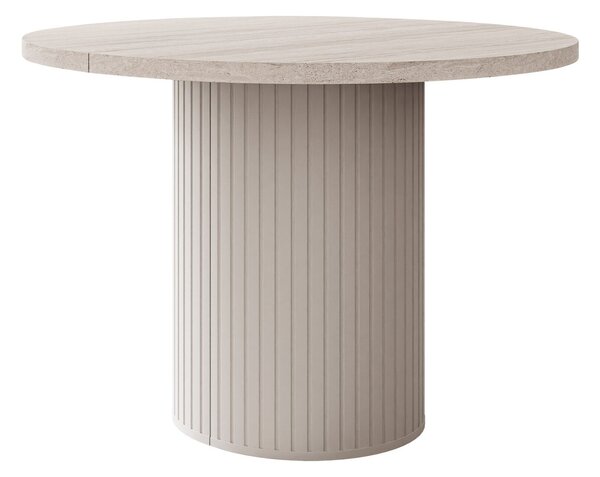 Asztal Cupedo, 75cm, Világos Travertine, Bézs