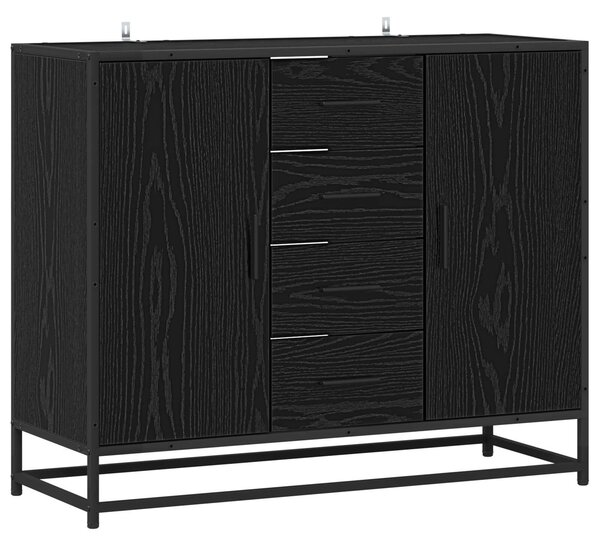 VidaXL Széf Fekete Tölgy 92 x 35 x 76 cm Szerelt Fa