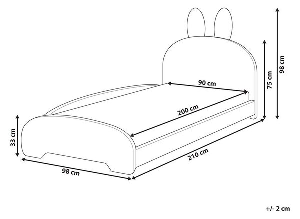 Gyerekágy Nyúl Buklé PERROS 90 x 200 cm Bézs