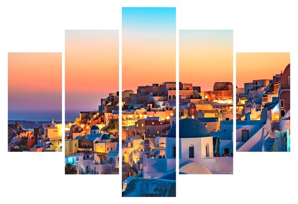 Kép - Santorini alkonyatkor (150x105 cm)