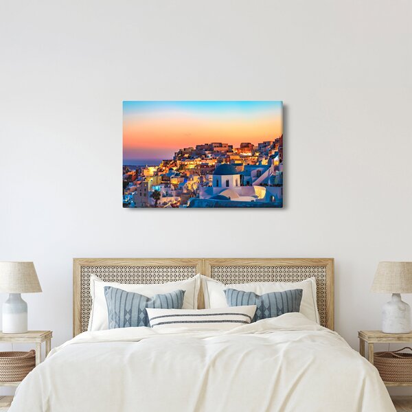 Kép - Santorini alkonyatkor (90x60 cm)