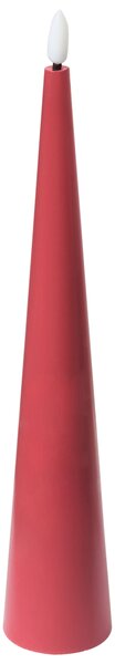 Hatdarabos LED gyertya AURUM 28 cm Piros