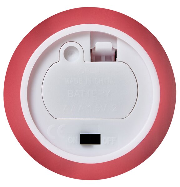 Hatdarabos LED gyertya AURUM 28 cm Piros