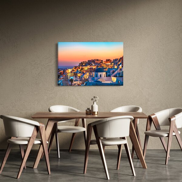 Kép - Santorini alkonyatkor (90x60 cm)