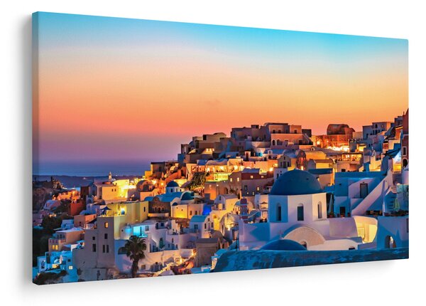 Kép - Santorini alkonyatkor (90x60 cm)