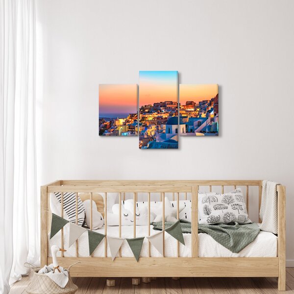 Kép - Santorini alkonyatkor (90x60 cm)