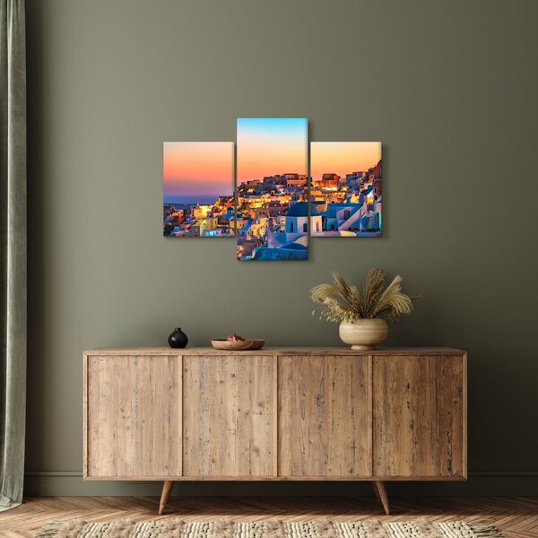 Kép - Santorini alkonyatkor (90x60 cm)