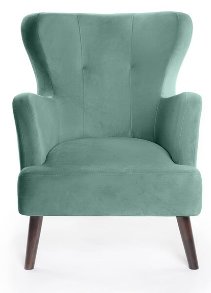Mentazöld bársony füles fotel Noemye – Bonami Selection