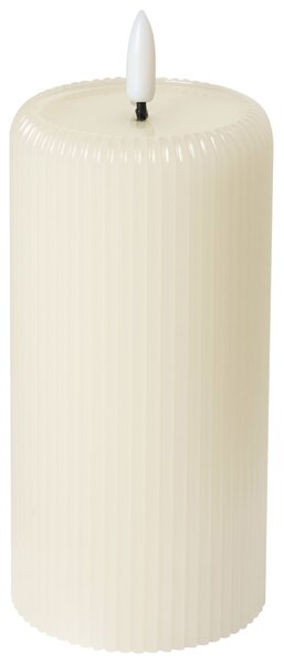 Hatdarabos LED gyertya NOISETTE 10/16 cm Törtfehér