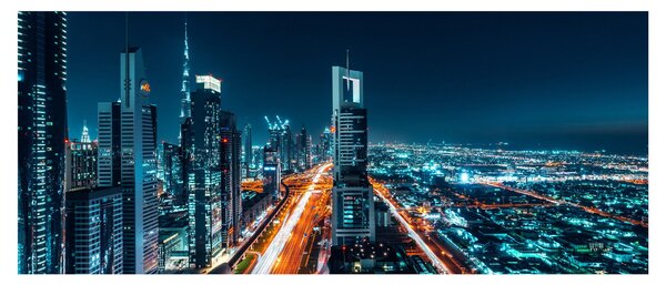 Kép - Dubai éjszaka (120x50 cm)