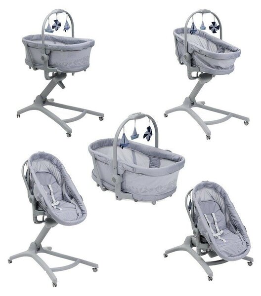 Baby Hug PRO 5in1 kiságy-etetőszék-szék 0-15 kg , 0-3 év
