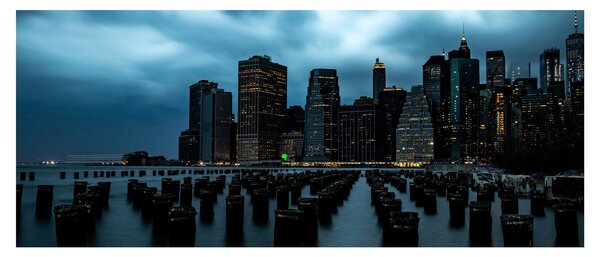 Kép - Kilátás a New York-i felhőkarcolókra (120x50 cm)
