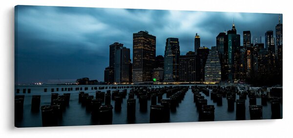 Kép - Kilátás a New York-i felhőkarcolókra (120x50 cm)