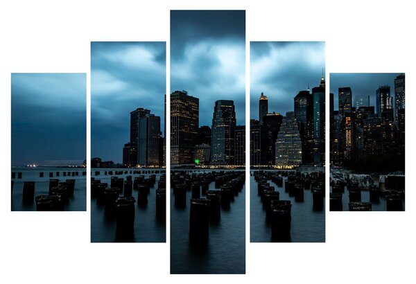 Kép - Kilátás a New York-i felhőkarcolókra (150x105 cm)