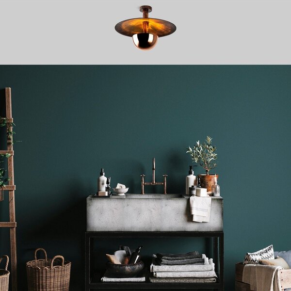 Rézszínű mennyezeti lámpa fém búrával ø 48 cm Kurt – Opviq lights