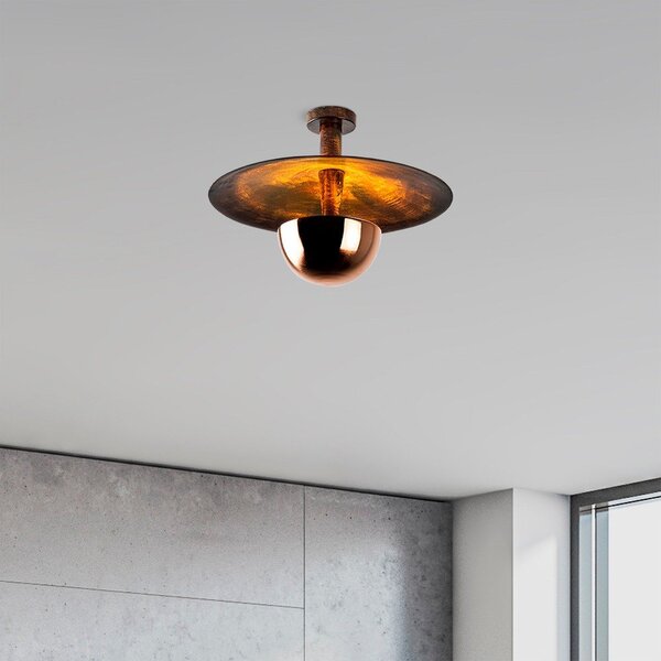 Rézszínű mennyezeti lámpa fém búrával ø 48 cm Kurt – Opviq lights