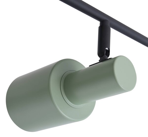 Lindby mennyezeti spotlámpa Ovelia, zöld, 80 cm, 4 lámpás, E27, dimmelhető, Fekete, Nappali / Étkező, fém, Modern