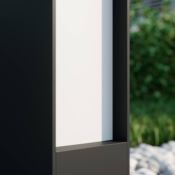 Lucande LED-es útvilágítás Lirka, 2-lámpás, szürke, fém, 60cm, Fekete, Alumínium, Modern