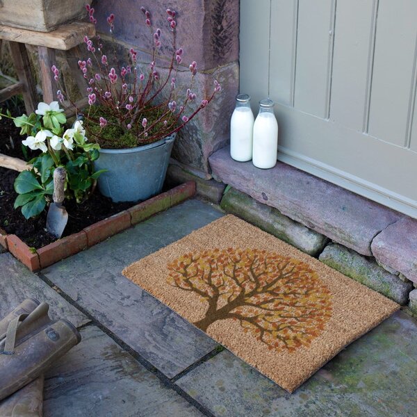 Kókuszrost lábtörlő 40x60 cm Autumnal Tree of Life – Artsy Doormats