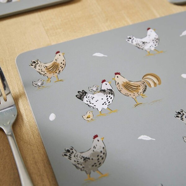 Parafa tányéralátét szett 4 db-os 21x29 cm Hen House – Cooksmart ®