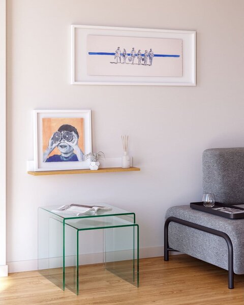 Üveg dohányzóasztal szett 2 db-os 50x50 cm Burano – Kave Home
