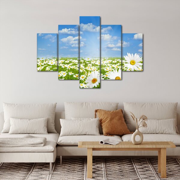 A virágzó rét százszorszépekkel képe (150x105 cm)