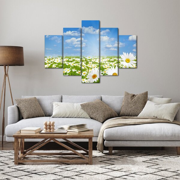 A virágzó rét százszorszépekkel képe (150x105 cm)